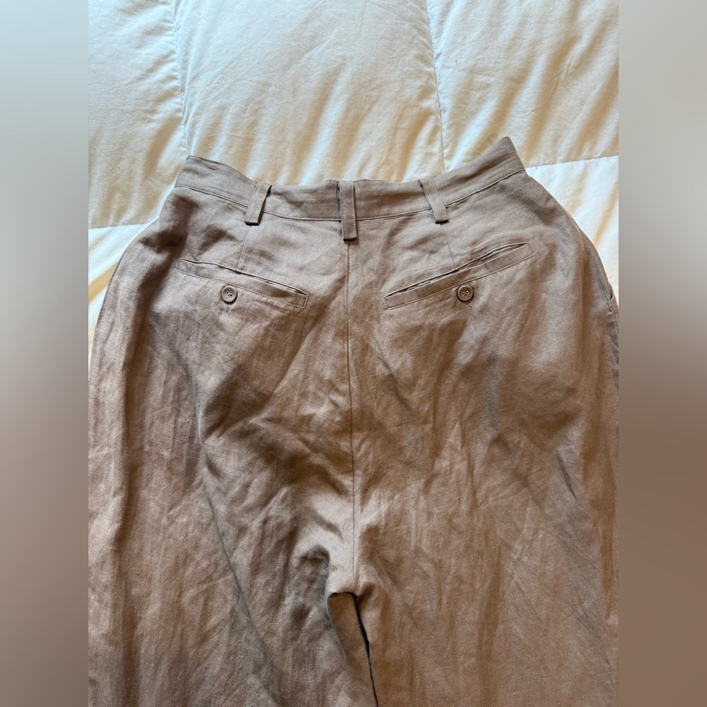 ROLLA'S linen blend Brown Wide-Leg Pants - Picture 8 of 14